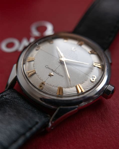 omega gold waffle dial watch with date|My Waffle Dial in Omega Constellation Calendar (Reference 2493).